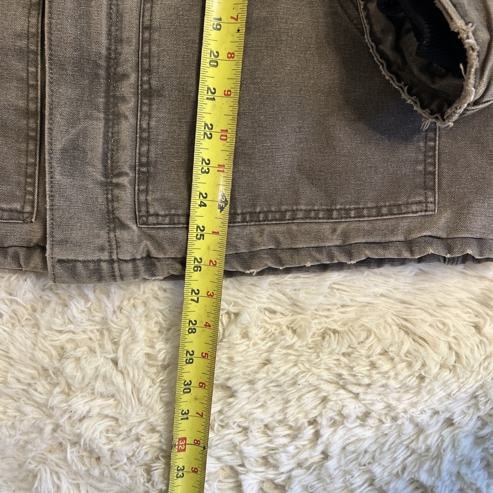 Carhartt J22-CHT Brown Vintage Mens XXL Arctic Jacket Corduroy Collar Distressed - Picture 6 of 16